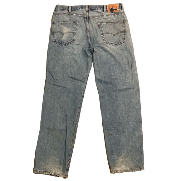 Levi's 550 Relaxed Fit Straight Blue Medium Wash Denim Jeans Men Size 38X34 - Picture 2 of 5